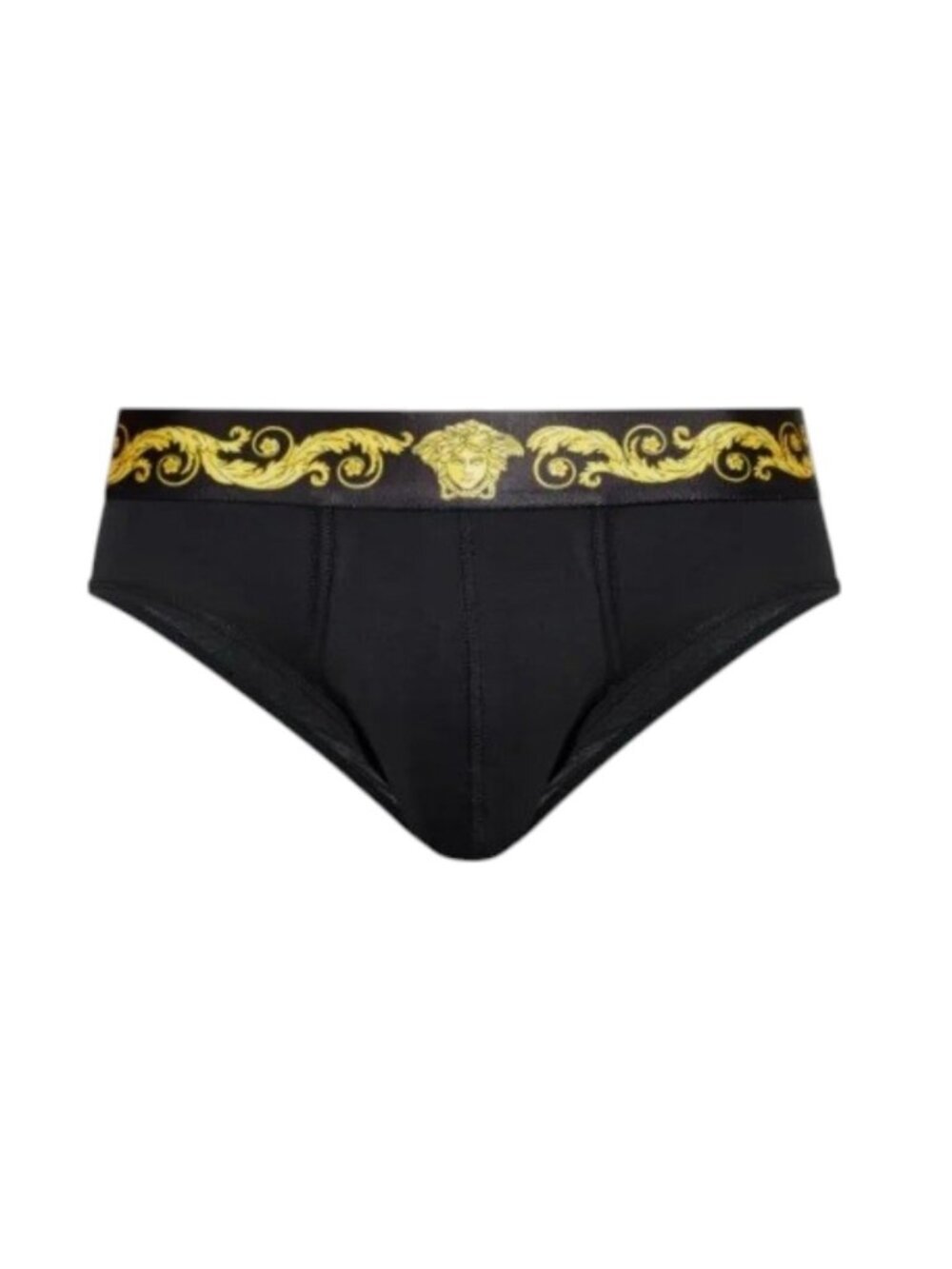 Versace Barocco Medusa Cotton Jersey Briefs Black XXL 7 NIB Authentic